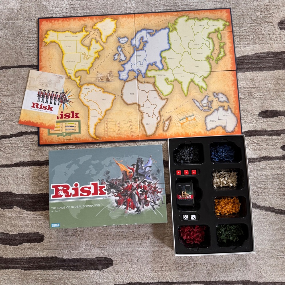 Risk Board Game Parker Brothers 2003 The Game of Global Domination Complete Set